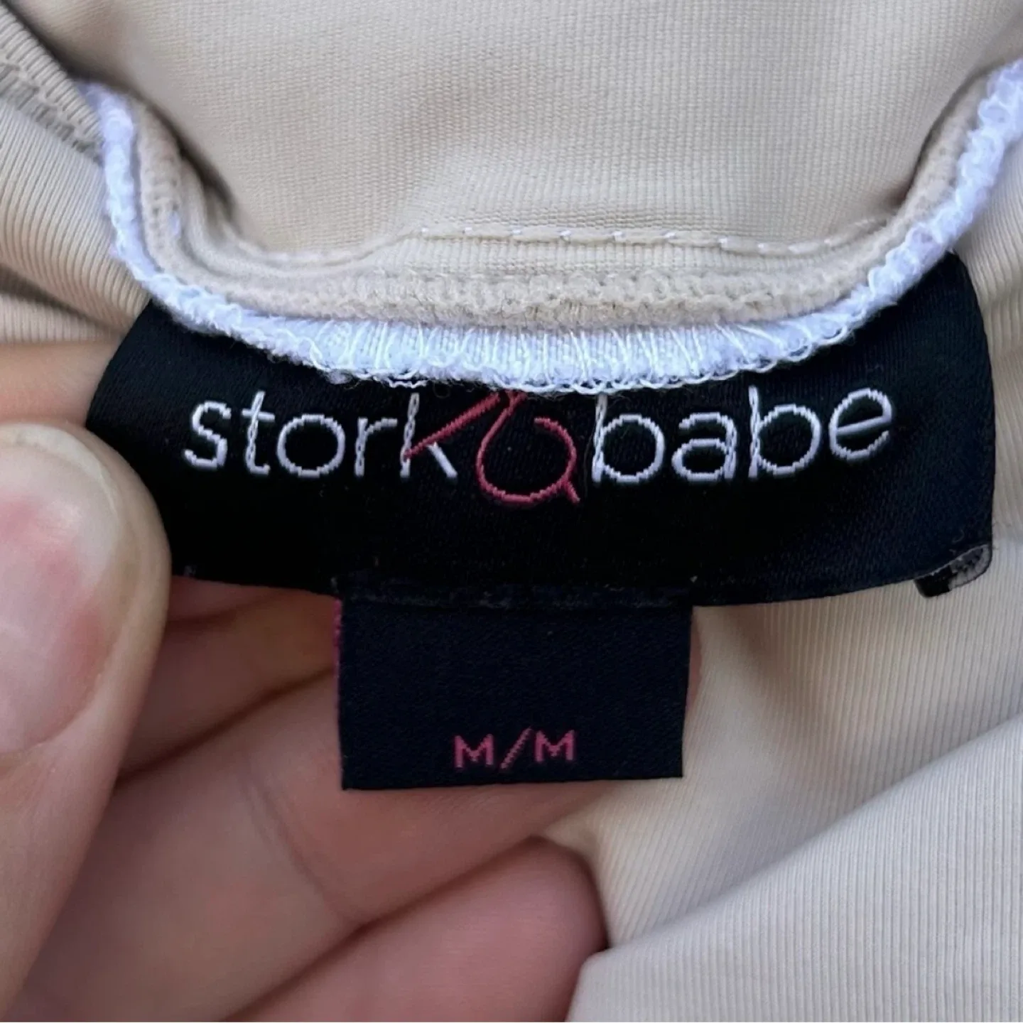 Stork & Babe Maternity Over the Bump Bermuda Length Shorts Sz M image indicator(9)