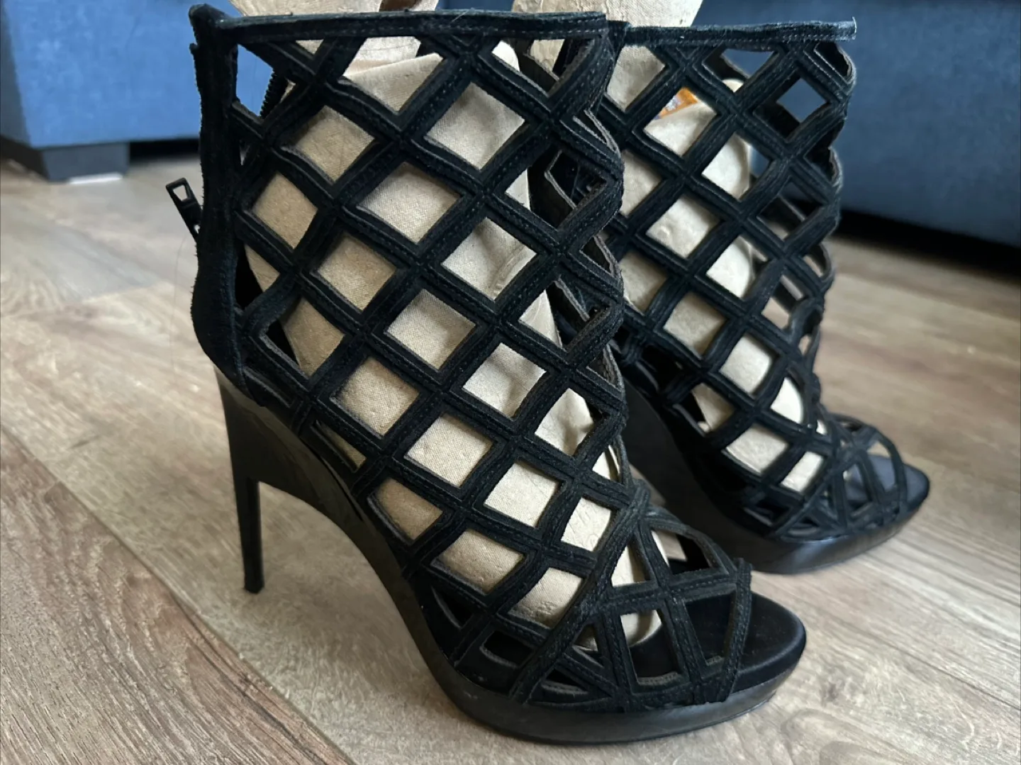 Burberry Black Cage Heels - Size 40 image indicator(2)