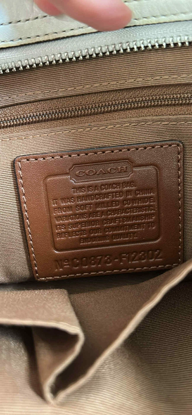 Coach White & Brown Leather Handbag - photo 3