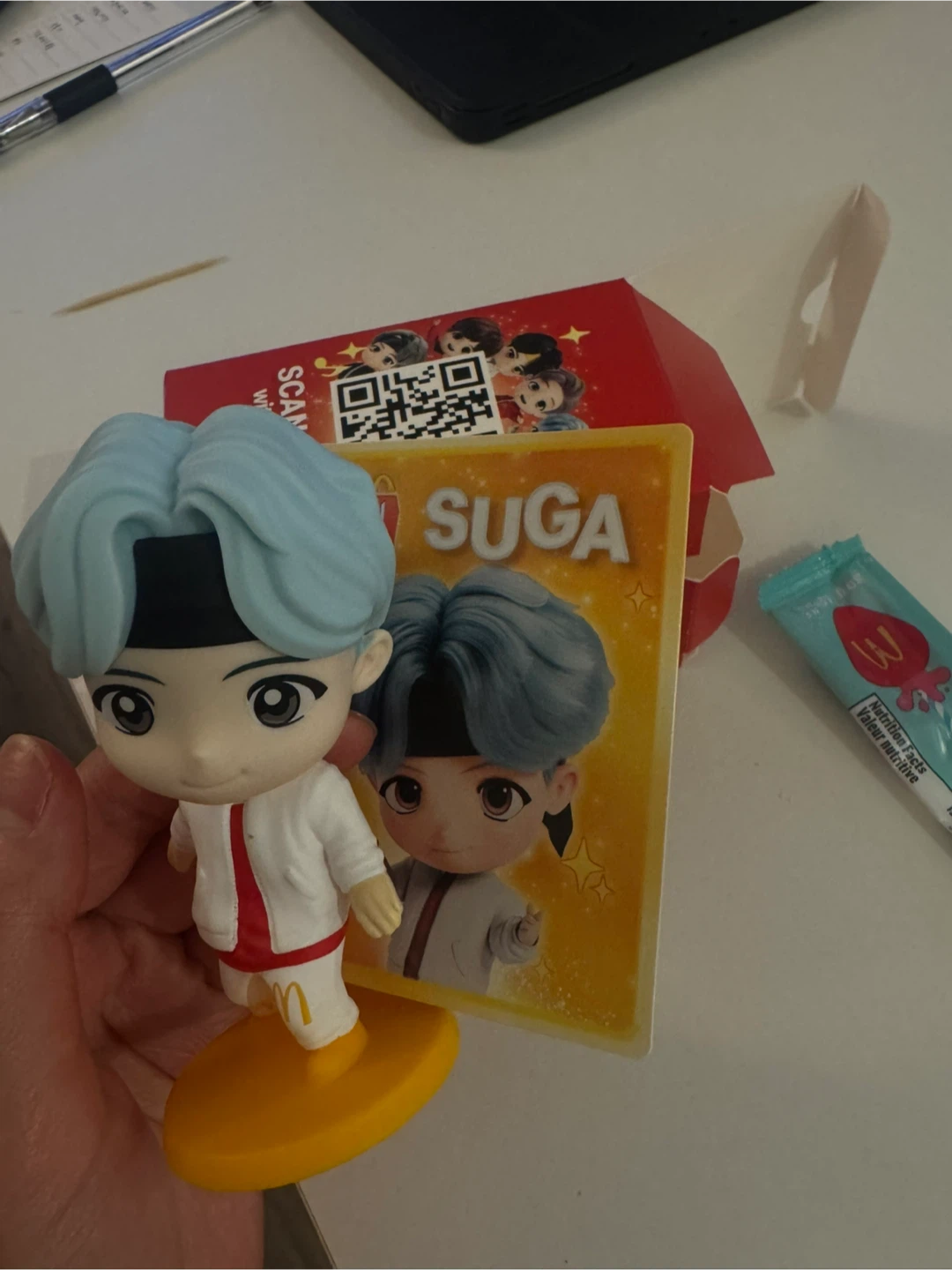 McDonald's BTS Meal tiny tan Toy - SUGA