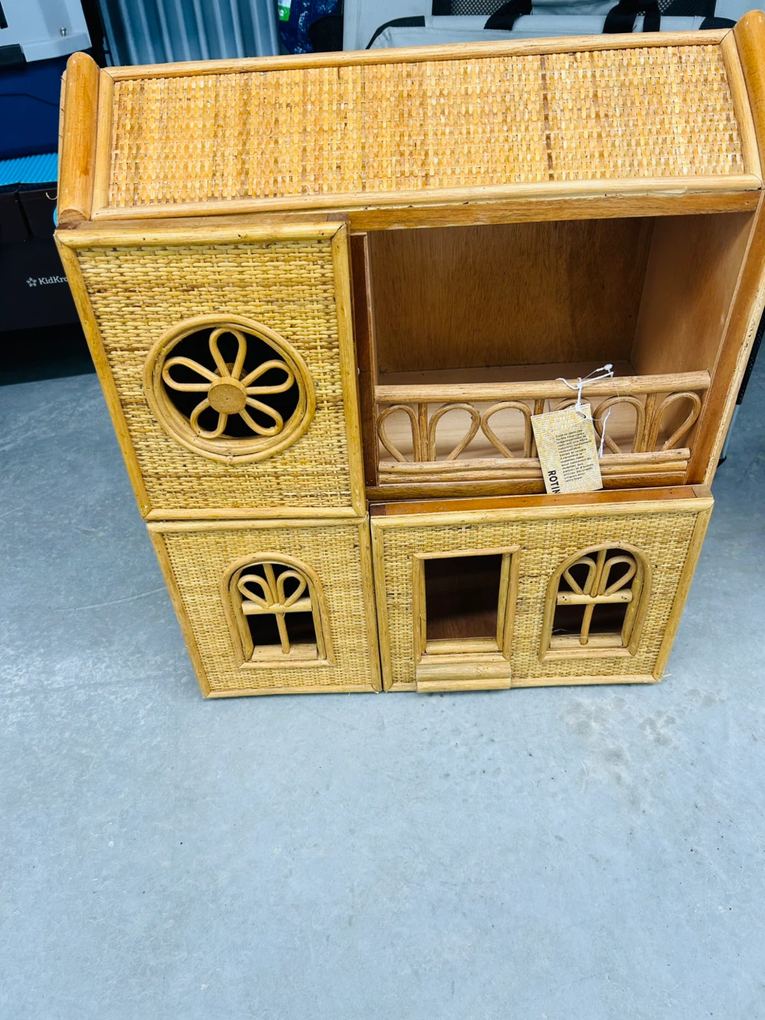 Rattan Dollhouse Shelf