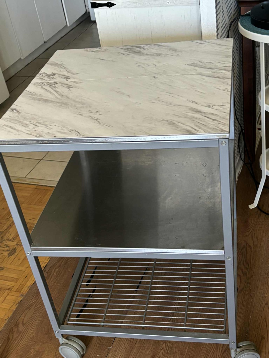 Kitchen Cart with Marble Top
