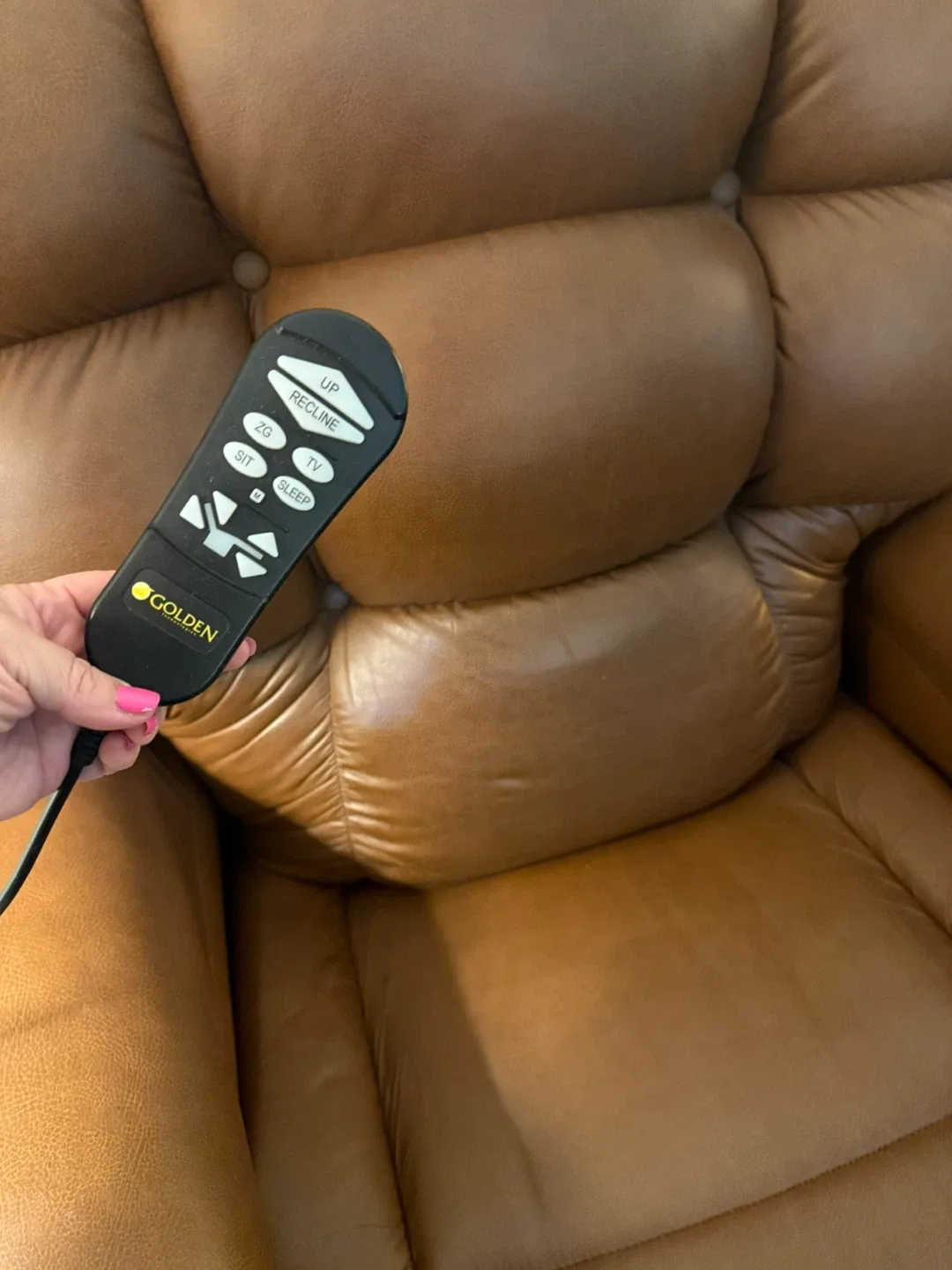 Golden Technologies Brown Leather Power Lift Chair image indicator(5)