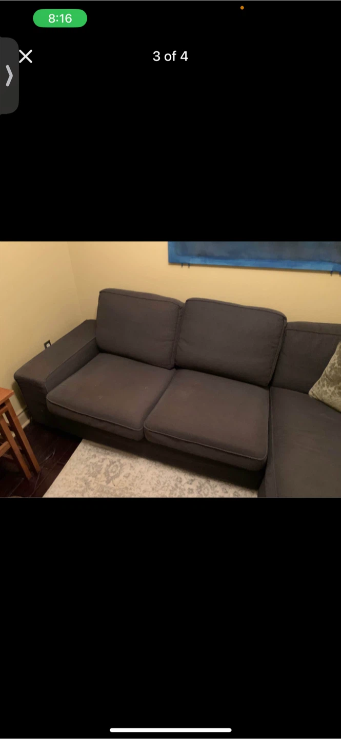Dark Grey Sectional Sofa - photo 3