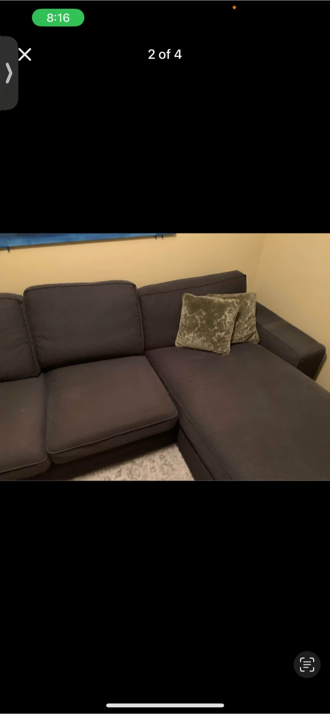 Dark Grey Sectional Sofa - photo 2