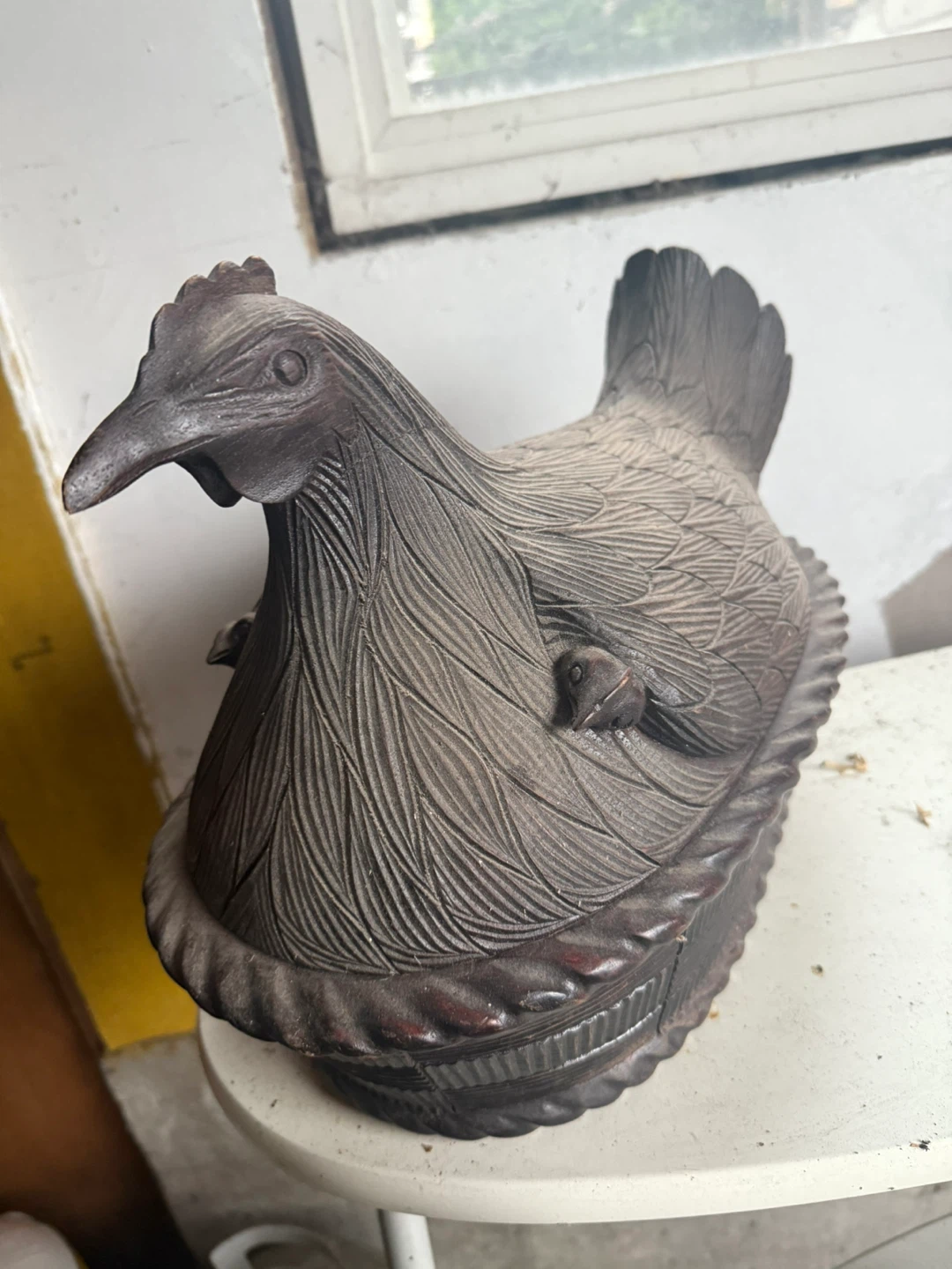 Wooden chicken bowl