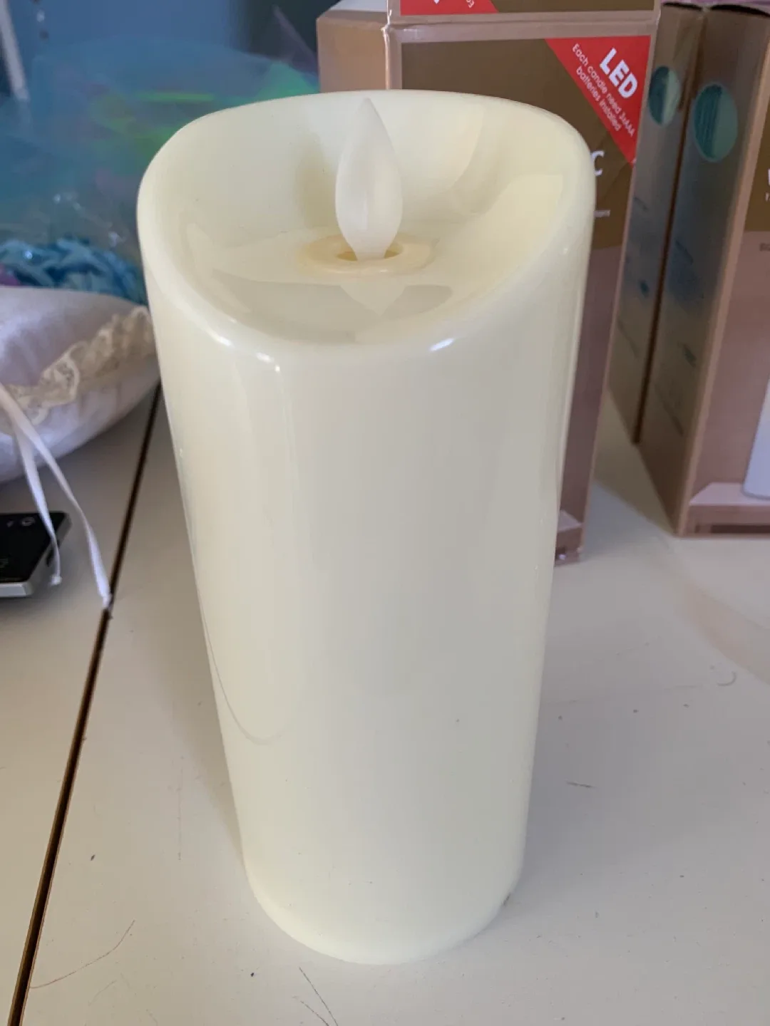 Silk Flower and LED candle image indicator(7)