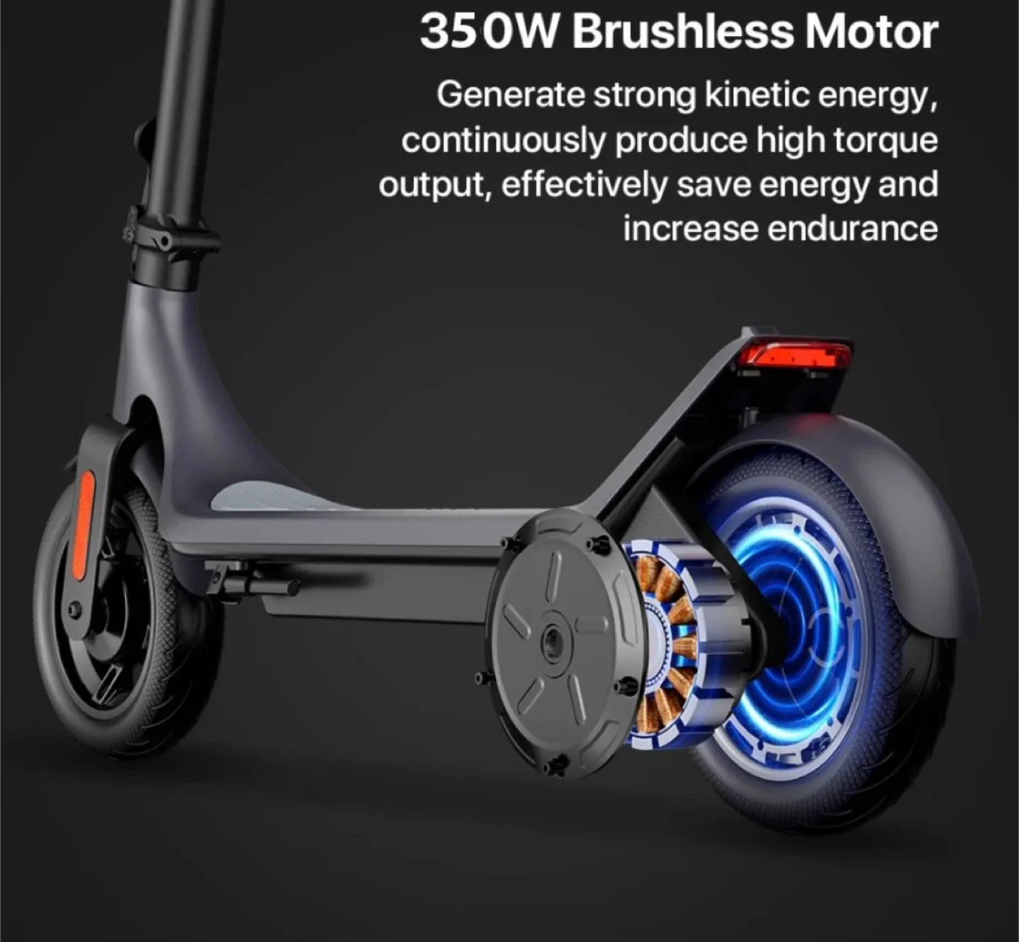 Electric Scooter 350W 10.4AH Smartphone Control eScooter image indicator(2)