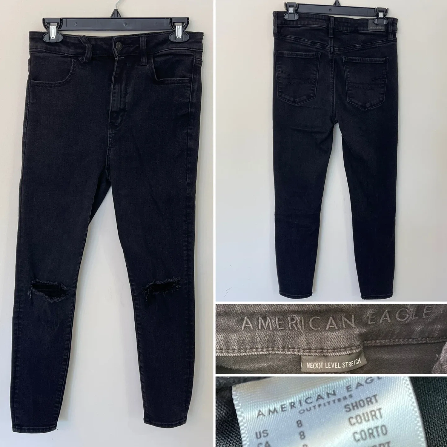 Women’s Black American EagleJeans Size 8 thumbnail