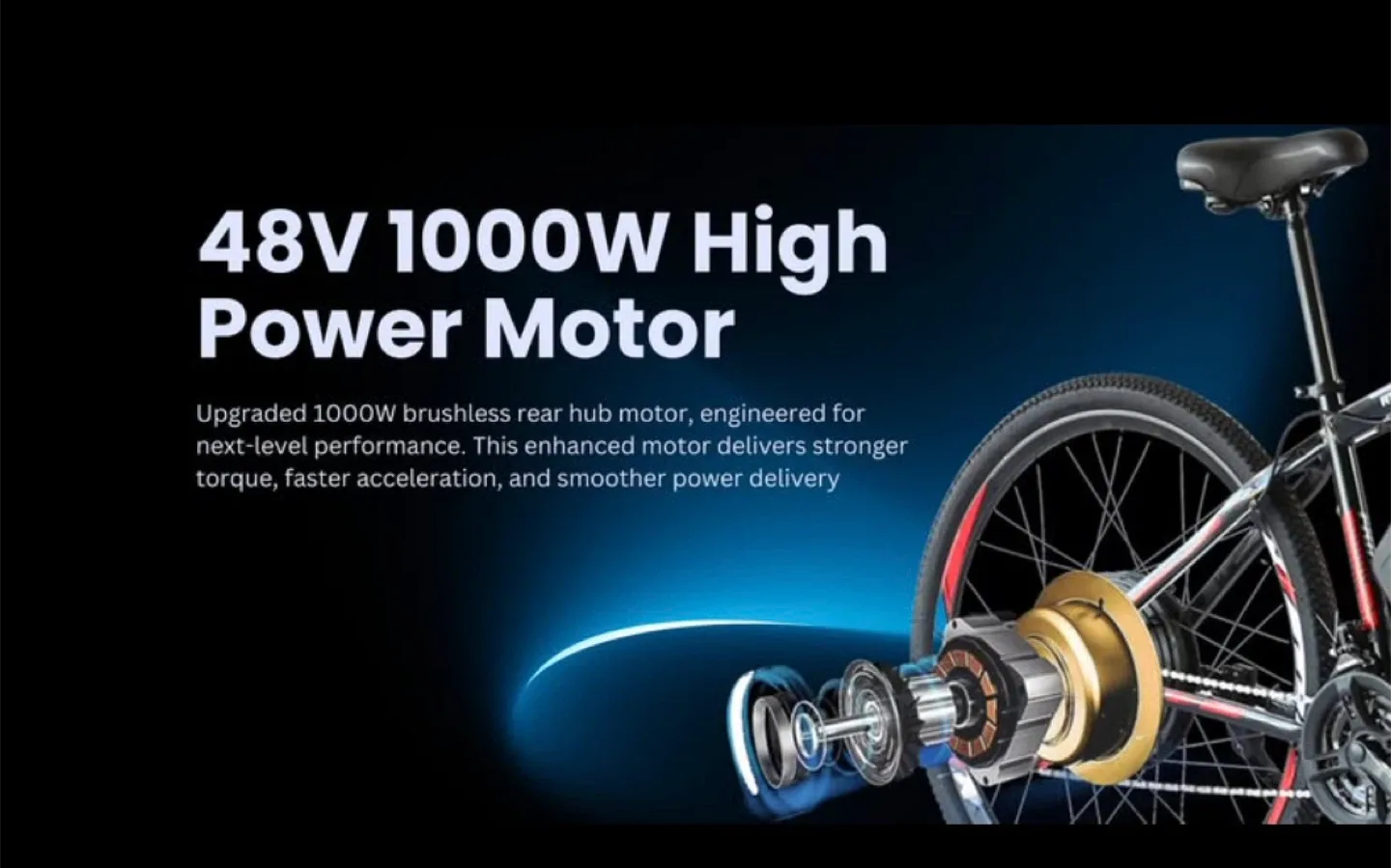 1000w New Frike Ebike. 45km/h speed! 50km range! image indicator(7)