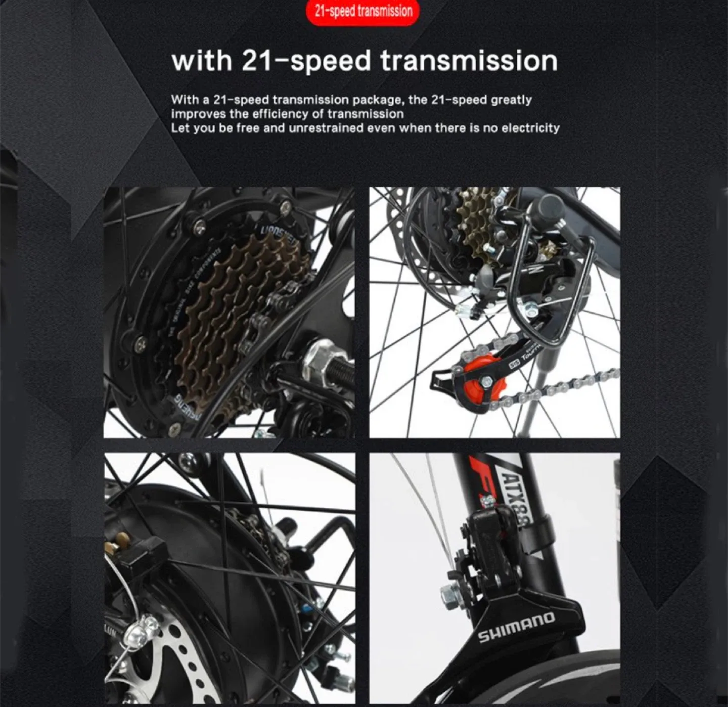 1000w New Frike Ebike. 45km/h speed! 50km range! image indicator(9)