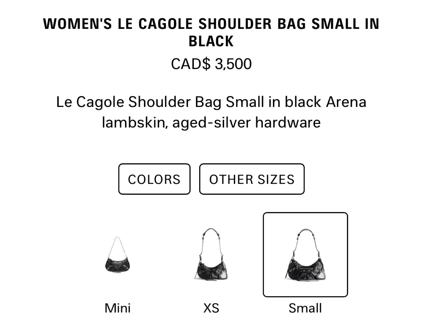 Balenciaga Le Cagole Shoulder Bag Small Black - photo 3