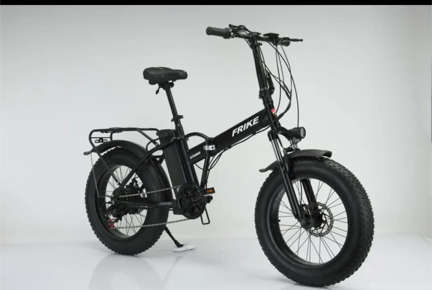 350W Fat Tire Folding eBike Black Electric Bike 48v 10a Battery image indicator(2)