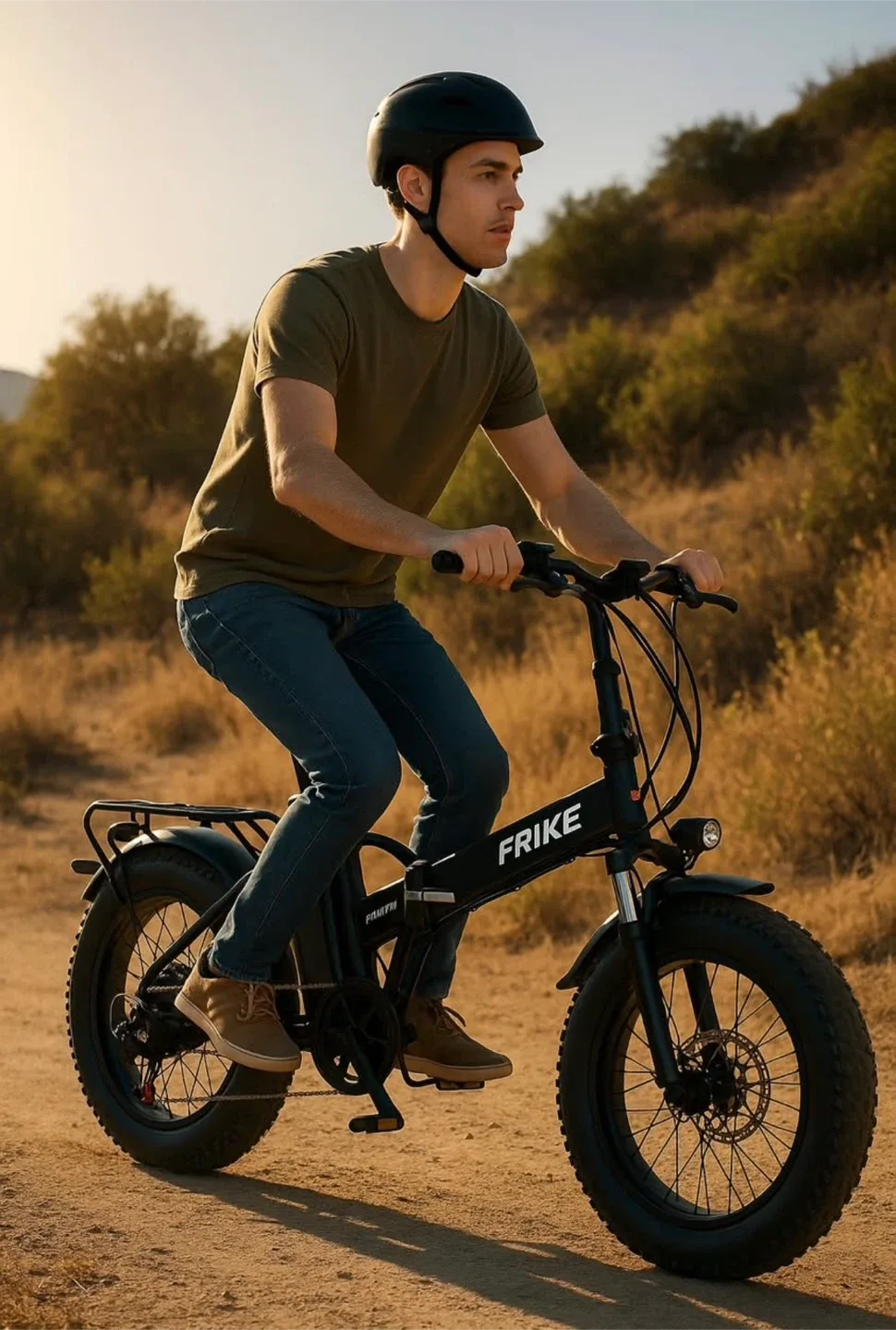 350W Fat Tire Folding eBike Black Electric Bike 48v 10a Battery image indicator(4)