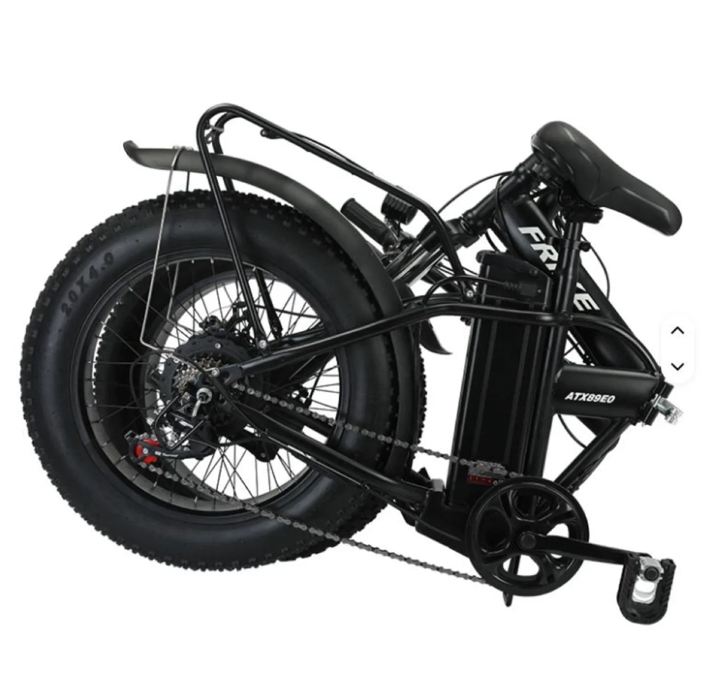 350W Fat Tire Folding eBike Black Electric Bike 48v 10a Battery image indicator(3)