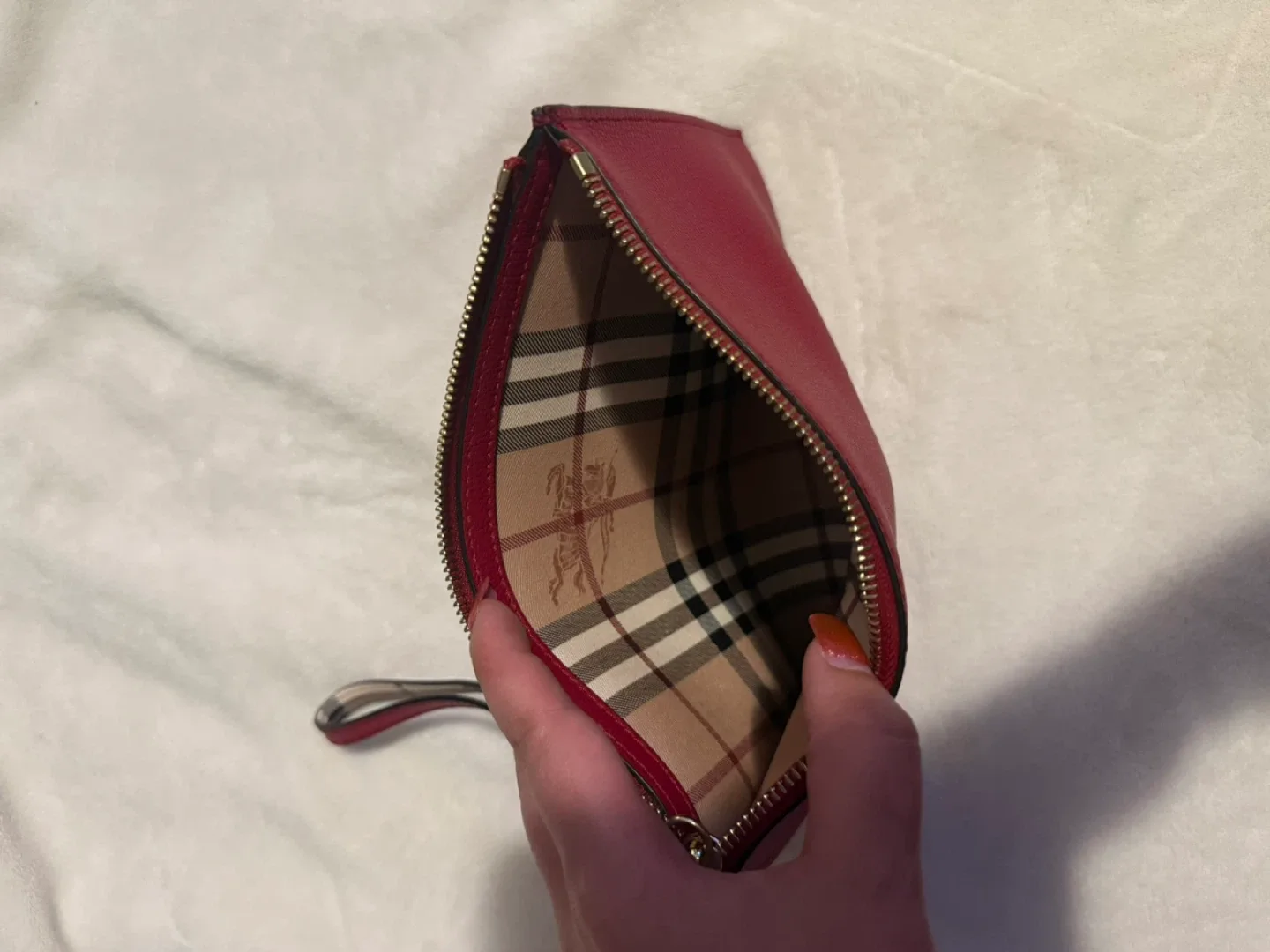 Burberry Red Leather Pouch image indicator(2)