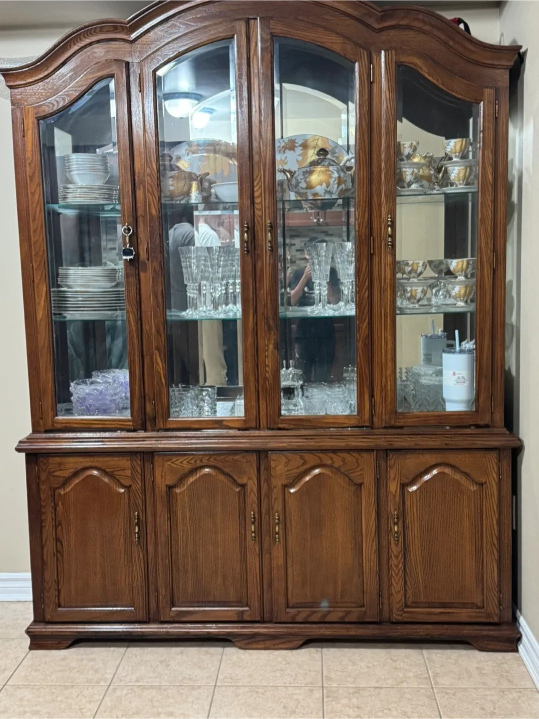 Wooden China Cabinet thumbnail