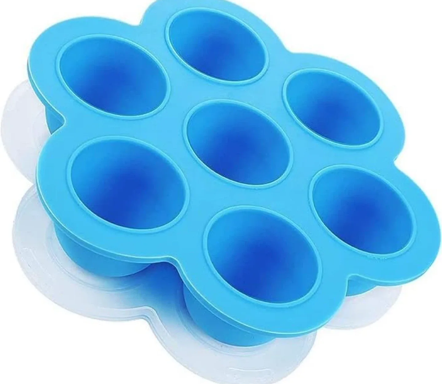 Egg Bite Silicone Mold, with Lid (Blue) image indicator(4)