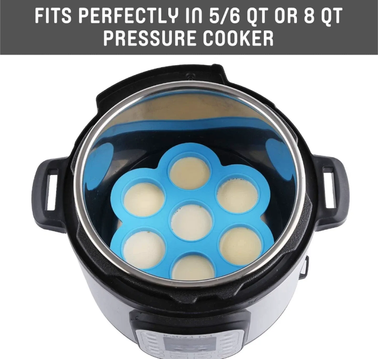 Egg Bite Silicone Mold, with Lid (Blue) image indicator(2)