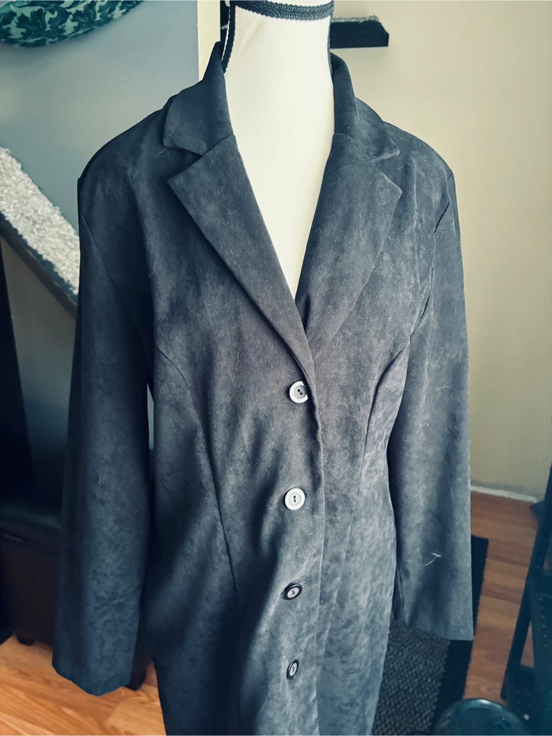 Vintage Black Suede Jacket - photo 2
