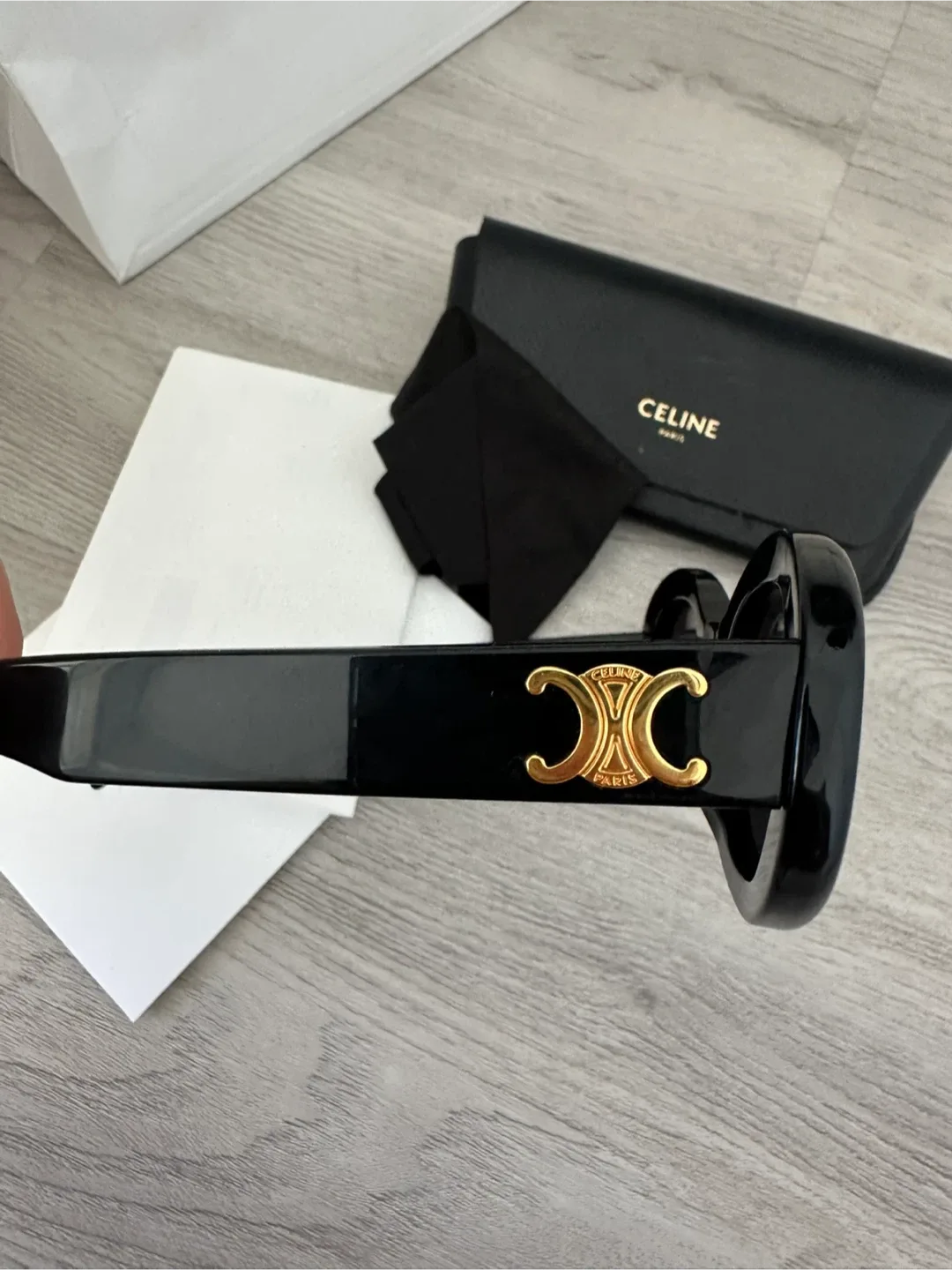 Celine Triomphe 01 Sunglasses in Acetate Black image indicator(5)