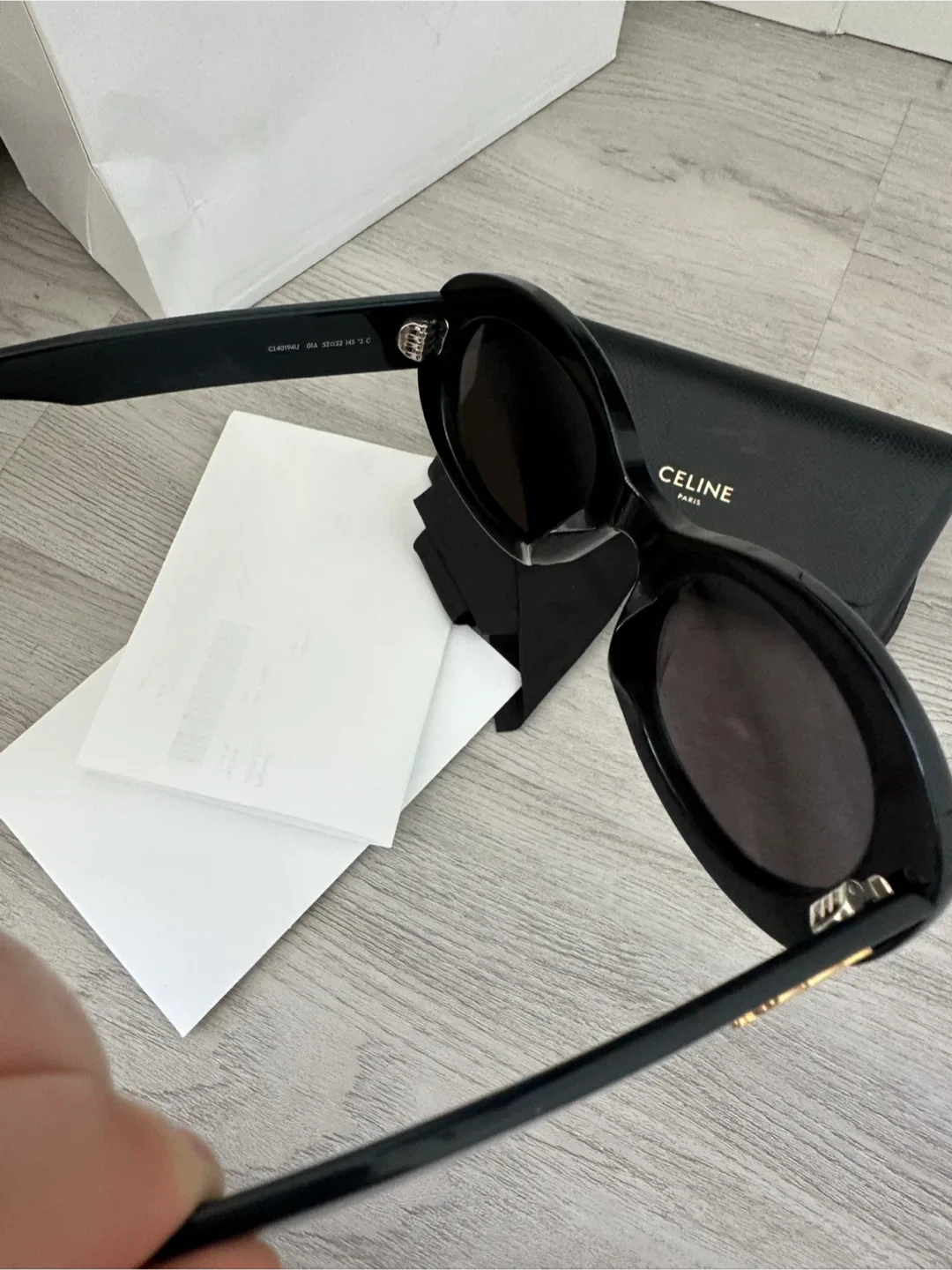 Celine Triomphe 01 Sunglasses in Acetate Black image indicator(6)