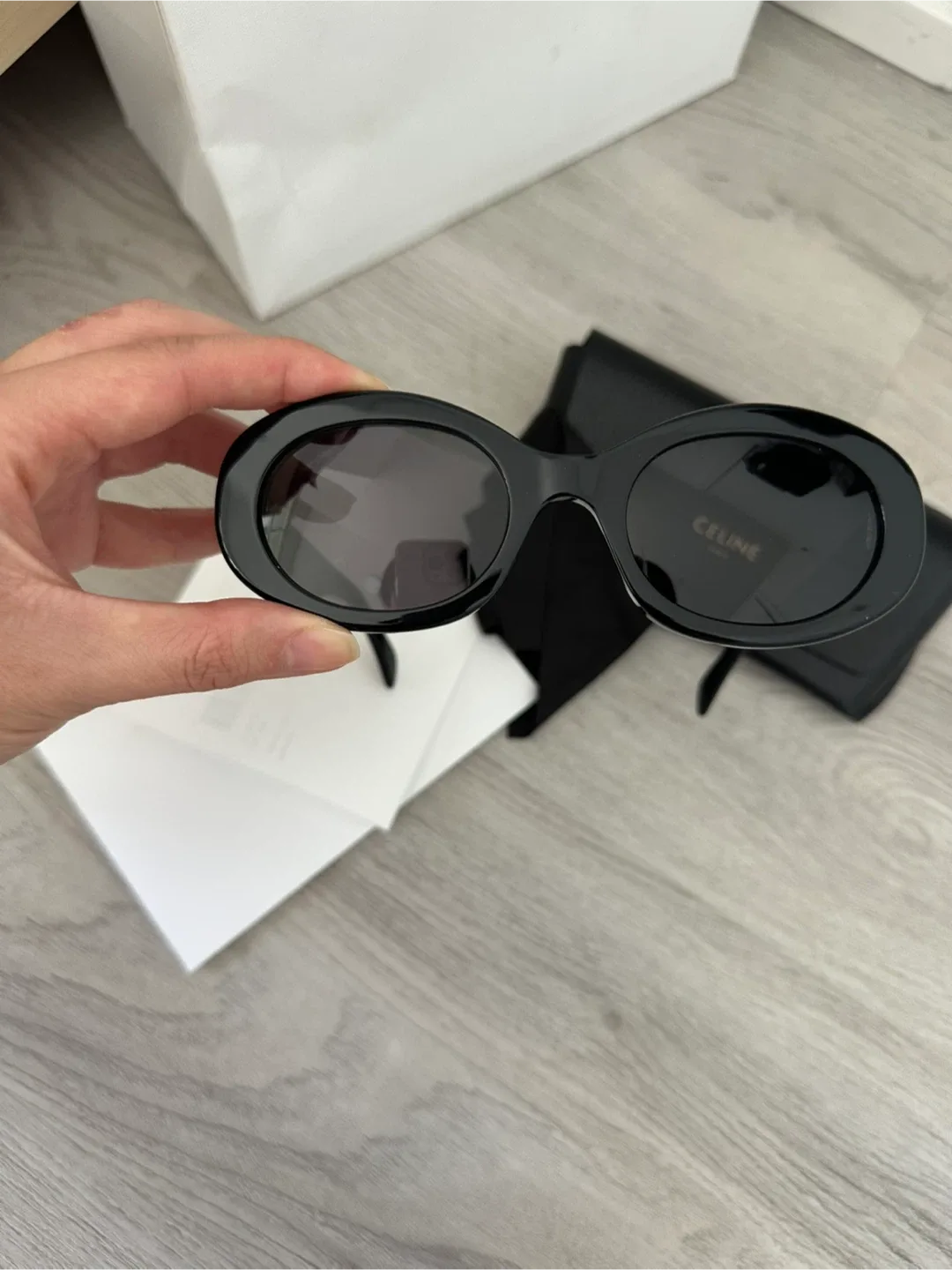 Celine Triomphe 01 Sunglasses in Acetate Black image indicator(7)