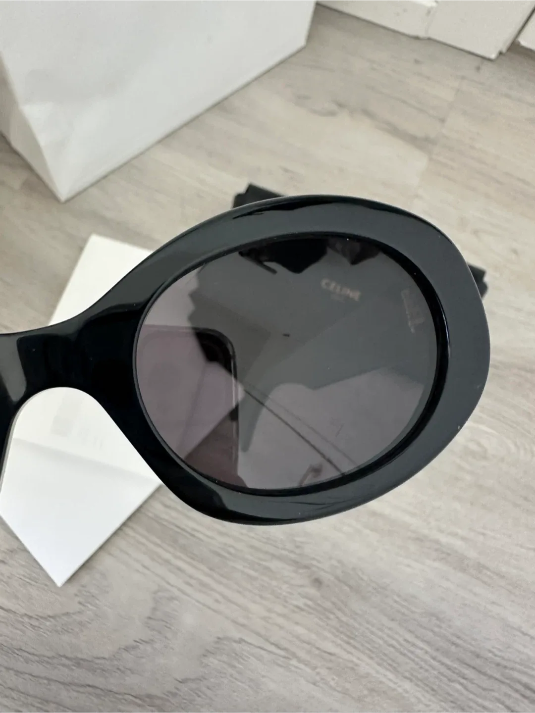 Celine Triomphe 01 Sunglasses in Acetate Black image indicator(9)
