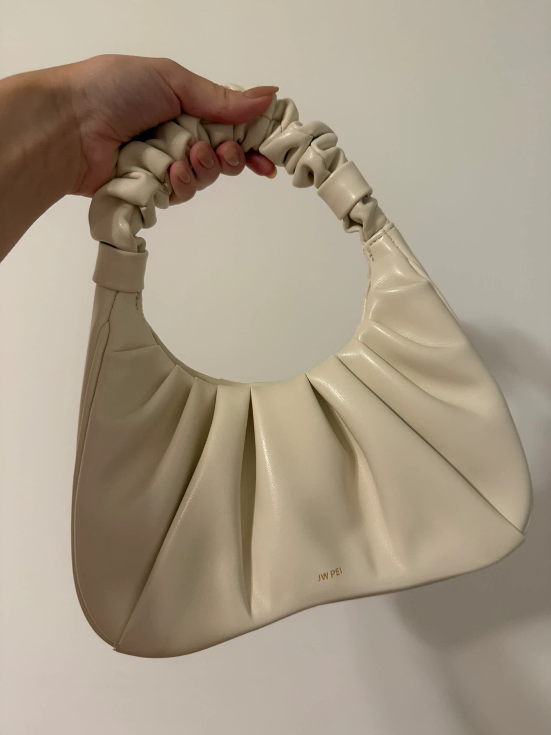 JW PEI Gabbi Ruched Hobo Handbag - Ivory