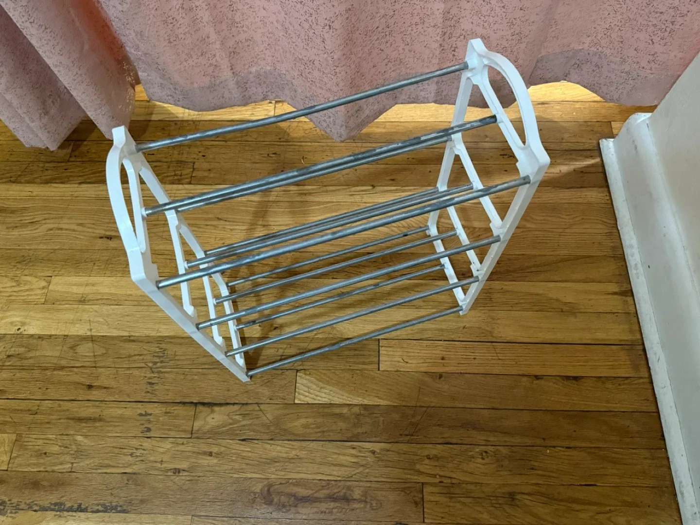 White Plastic 4-Tier Shoe Rack image indicator(4)