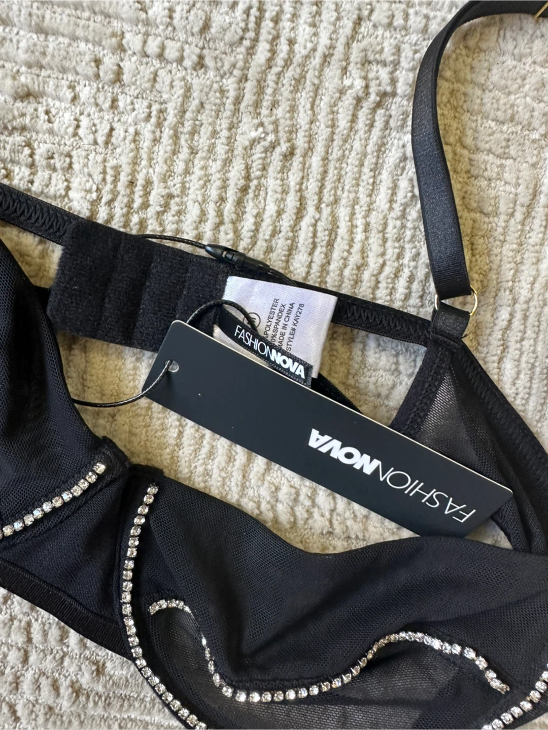 Fashion Nova Black Bra - New with Tags - photo 3