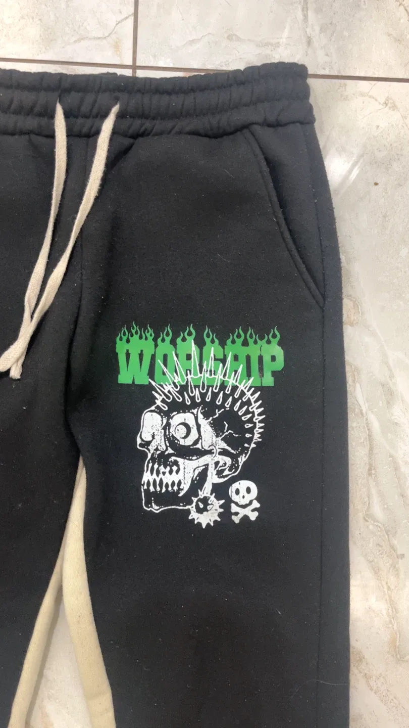 Wasted Paris Black/Green Sweatpants image indicator(5)