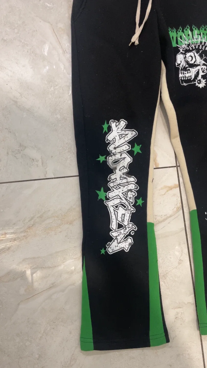 Wasted Paris Black/Green Sweatpants image indicator(3)