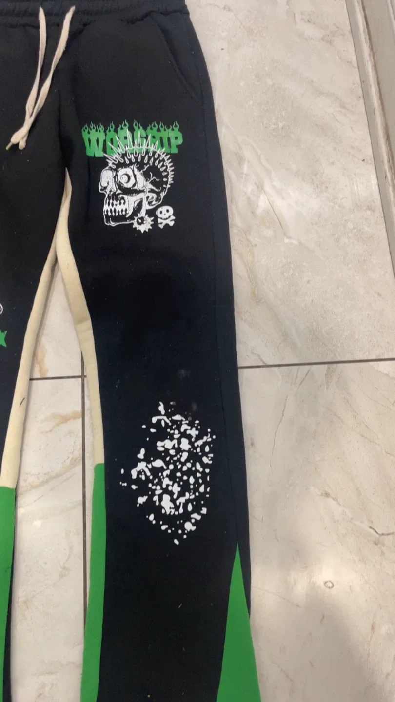 Wasted Paris Black/Green Sweatpants image indicator(4)