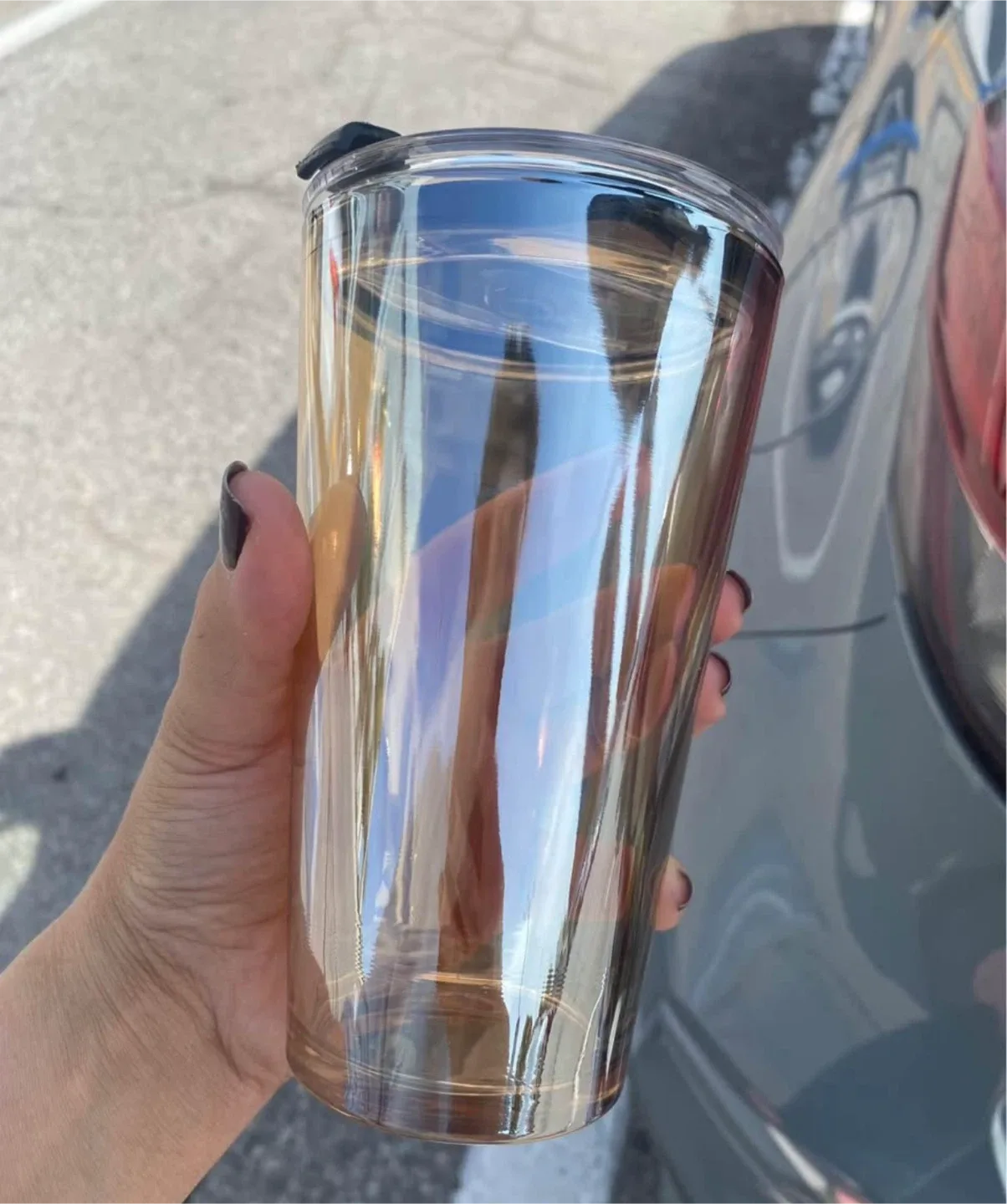 Tumbler with Lid - Amber Colour image indicator(2)