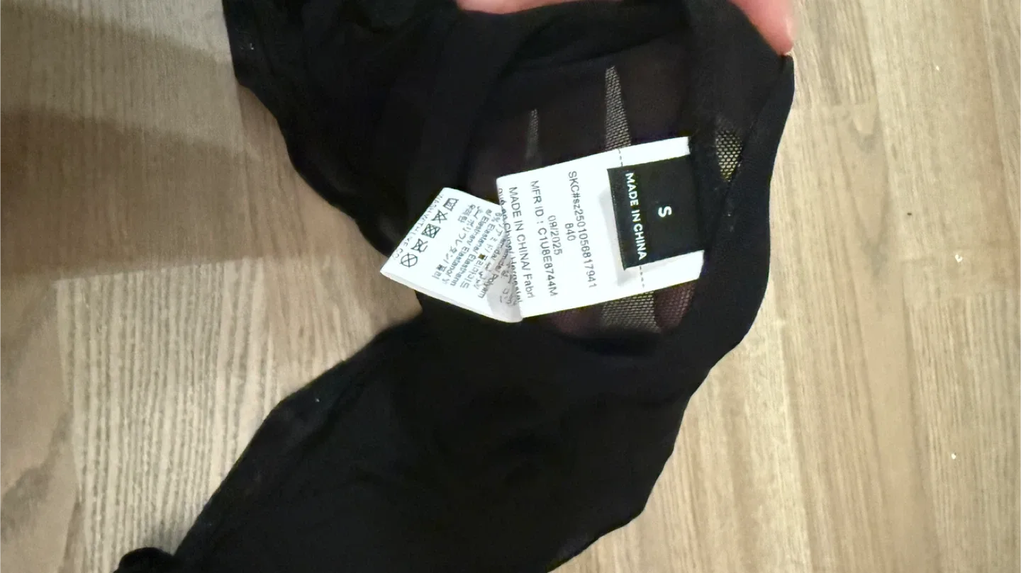 New Black Mesh Long Sleeve Top image indicator(4)