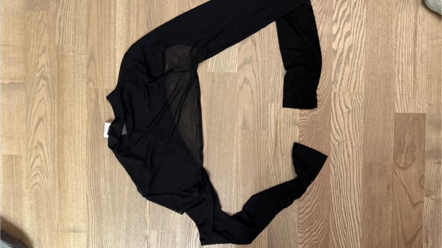 New Black Mesh Long Sleeve Top image indicator(5)