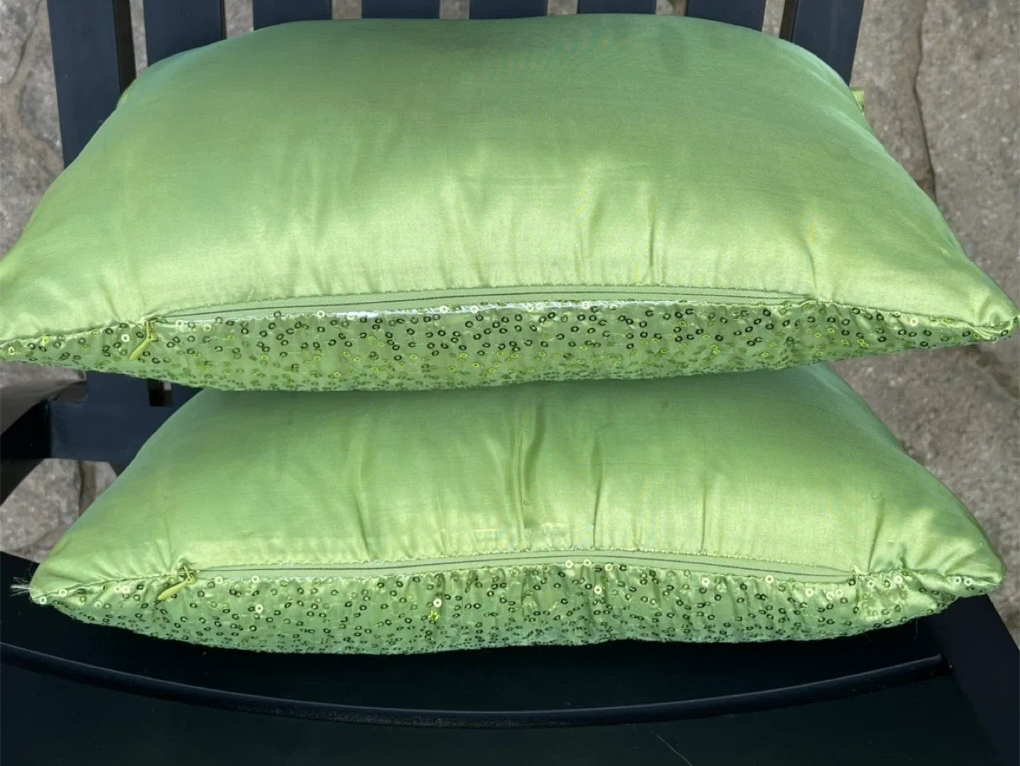 Bouclair Green Decorative Pillows - Set of 2 image indicator(4)