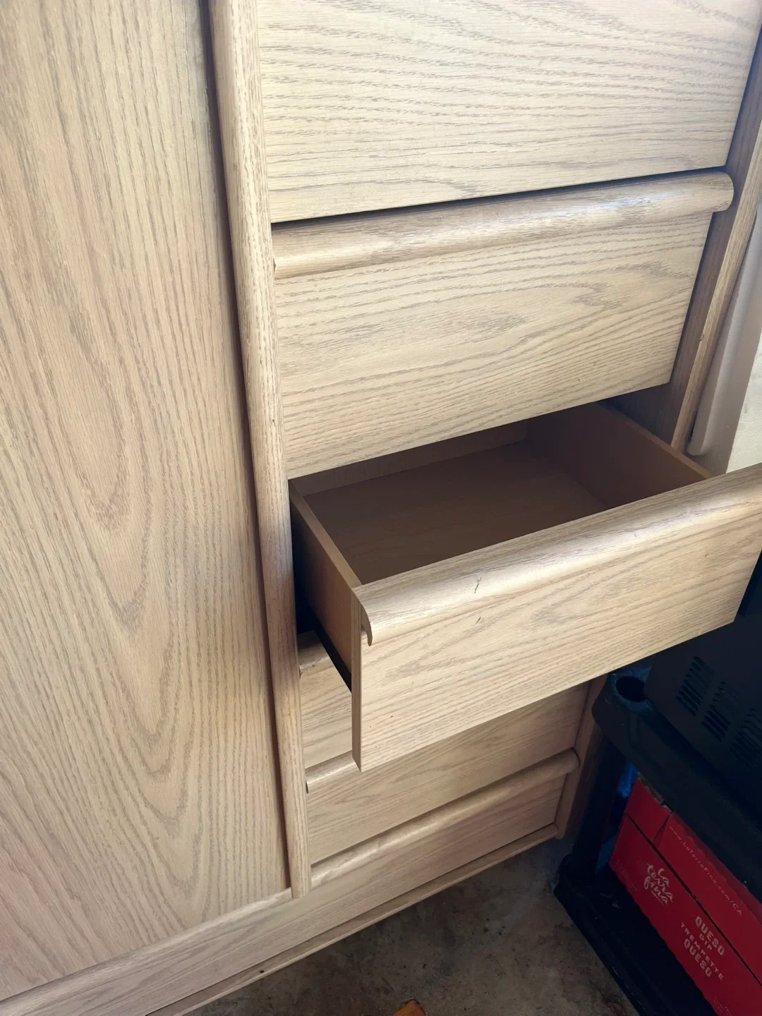 Light Wood Dresser with Mirror and armoire image indicator(3)