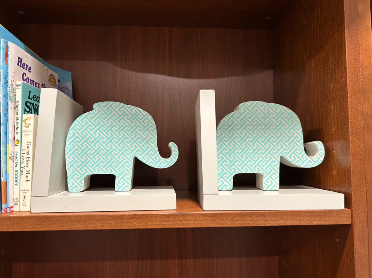 Elephant Bookends - Kids Room Decor thumbnail