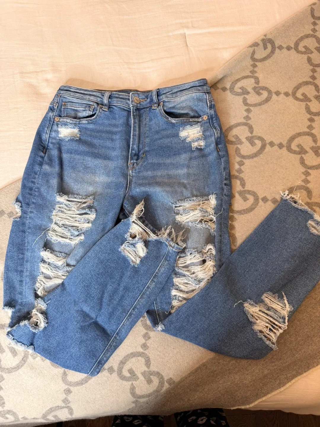 American Eagle Ripped Jeans - Size 8 thumbnail