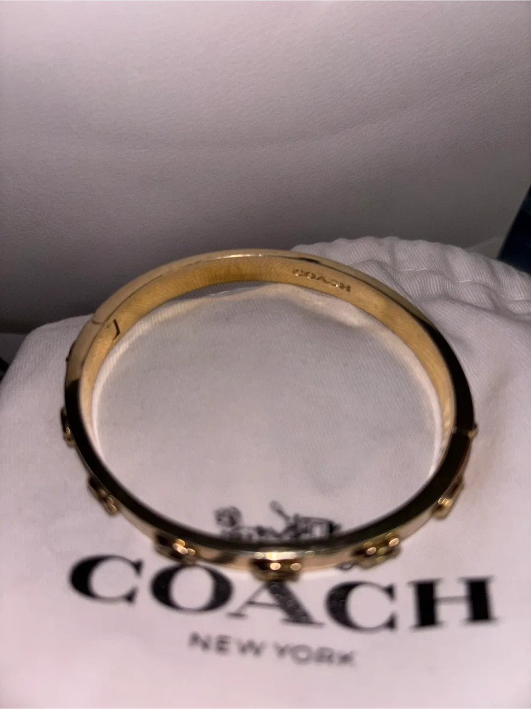 Coach Gold Bangle Bracelet image indicator(2)