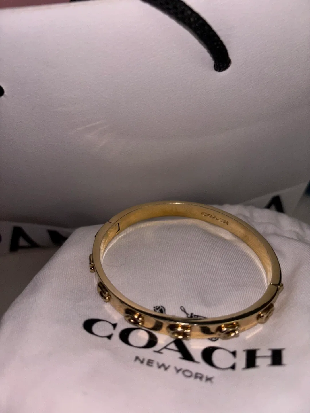 Coach Gold Bangle Bracelet image indicator(3)