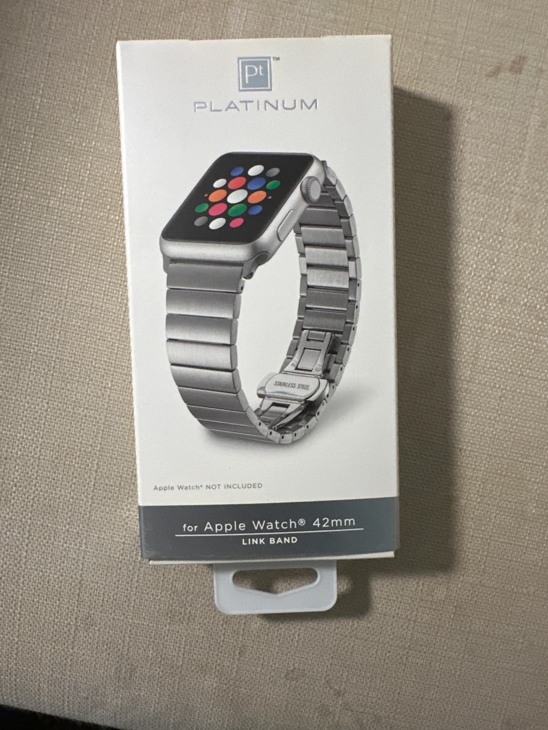 Platinum Apple Watch 42mm Link Band - Stainless Steel