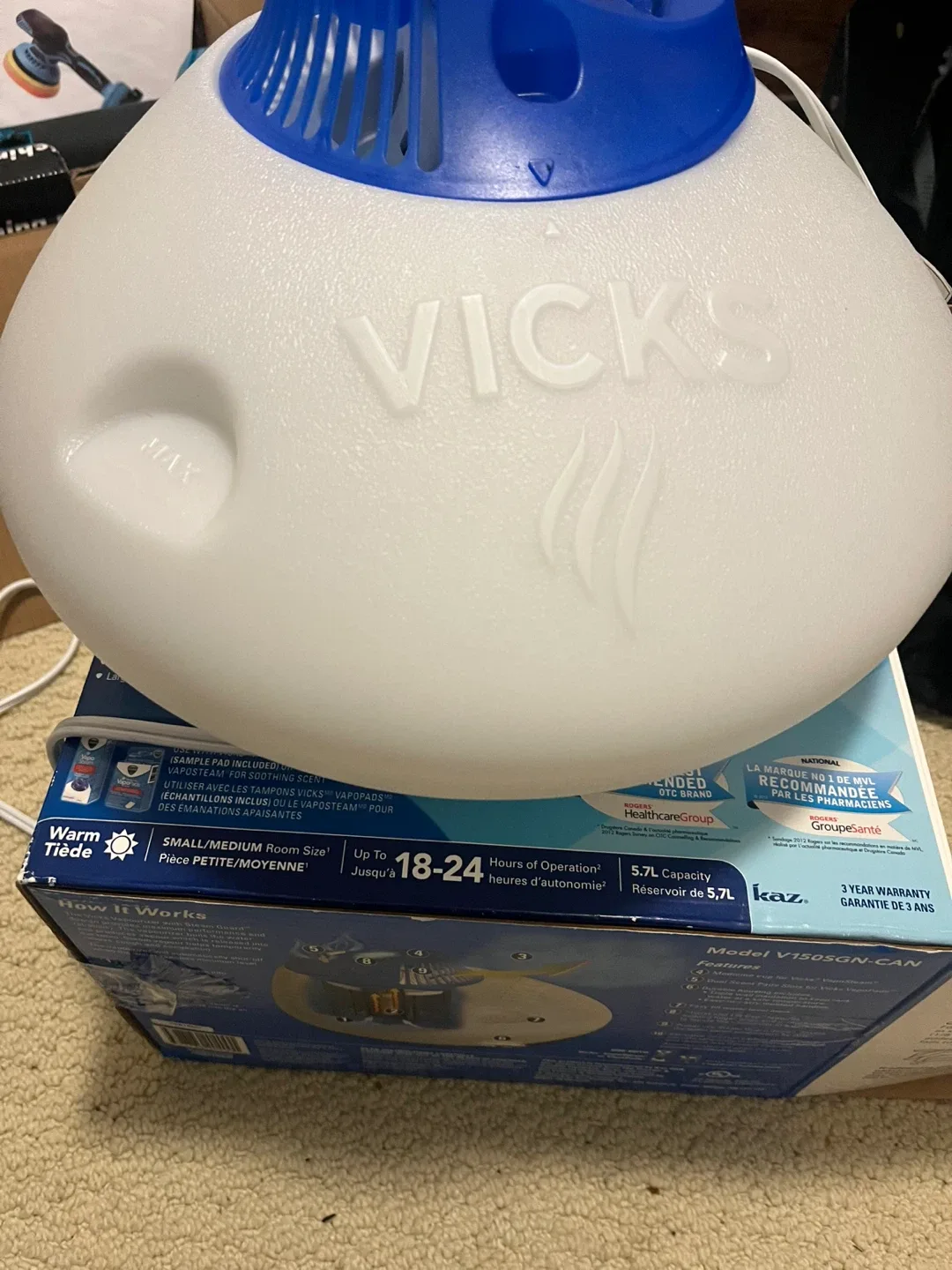 Vicks WarmSteam Vaporizer image indicator(6)
