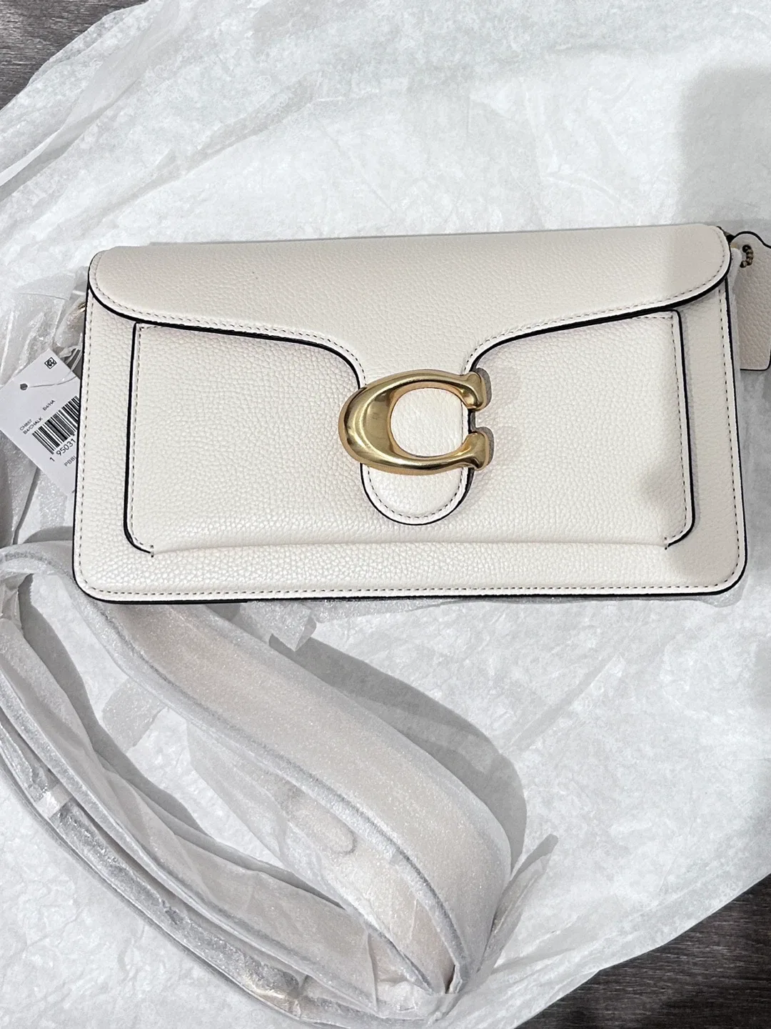 Coach Tabby 26Chalk Leather shoulder Bag - New