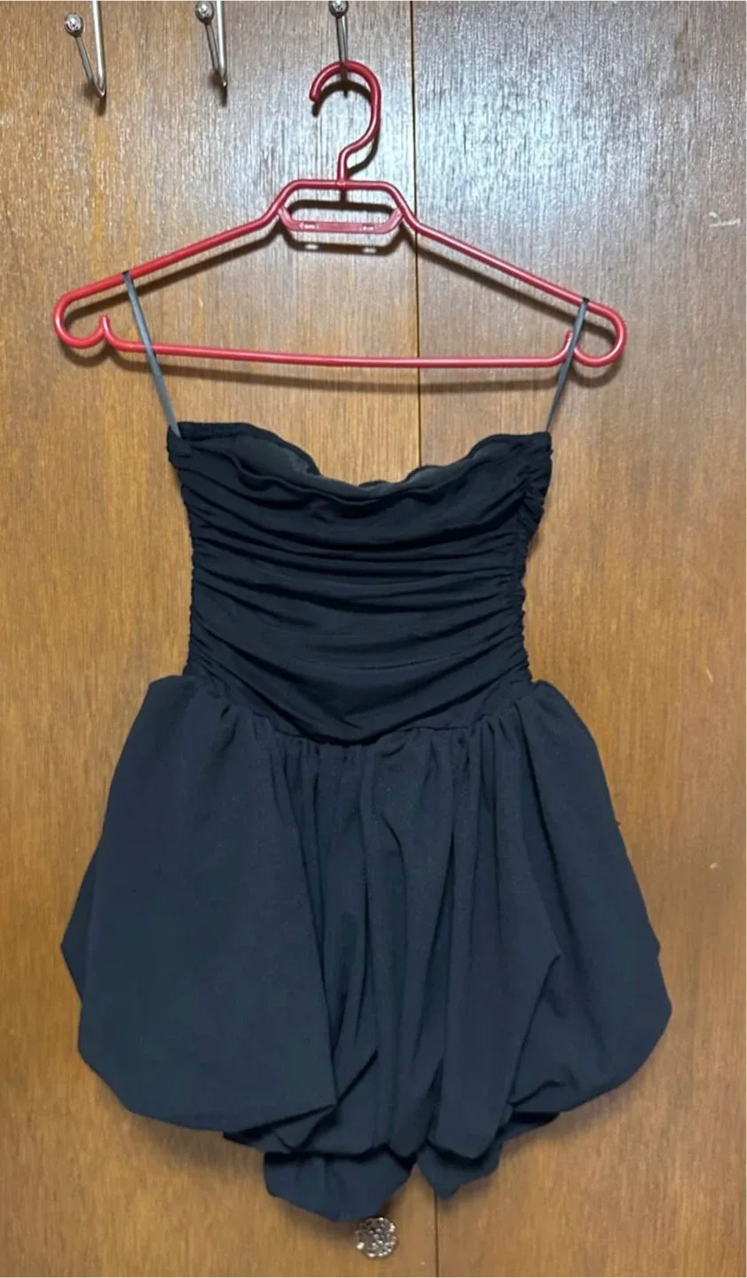 Black Strapless Mini Dress image indicator(2)