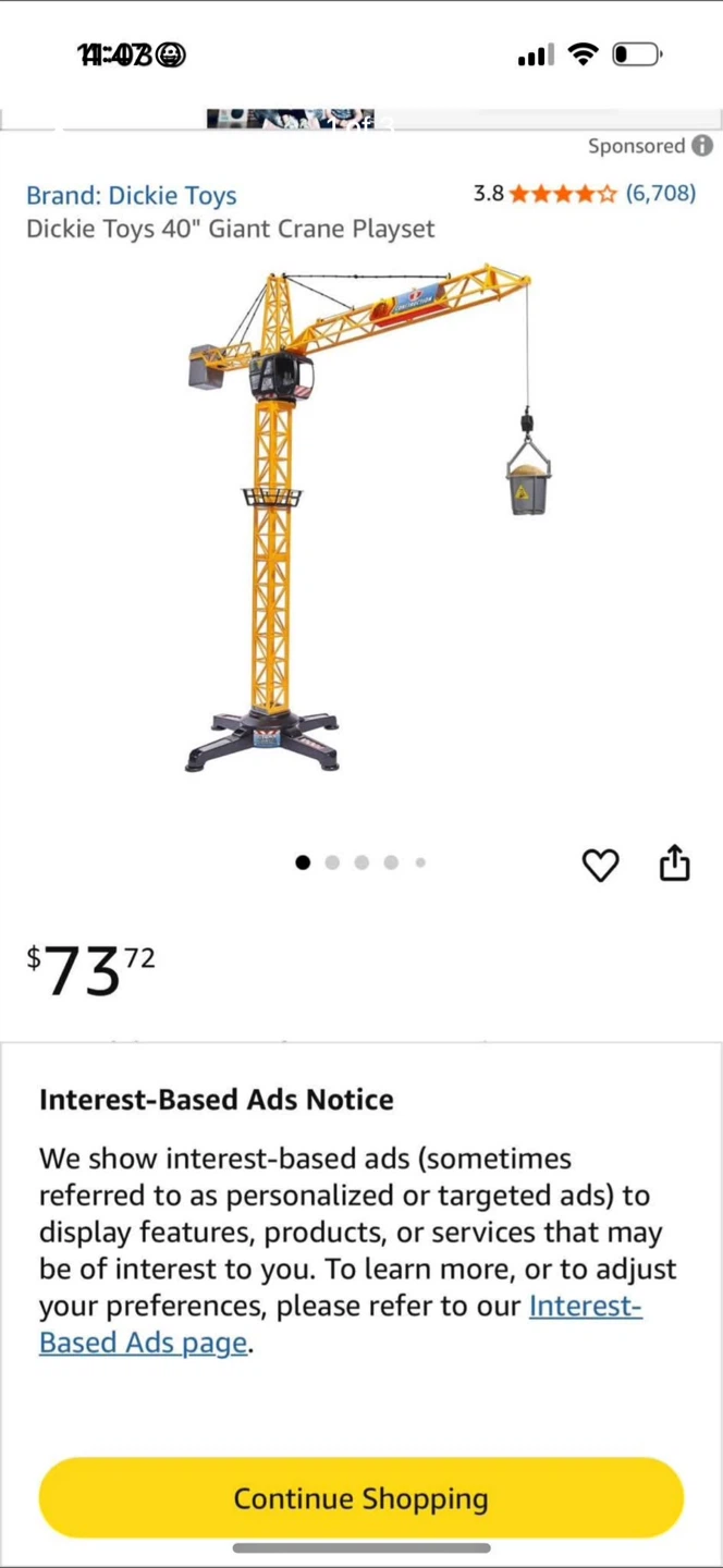 Dickie Toys 40" Giant Crane Playset