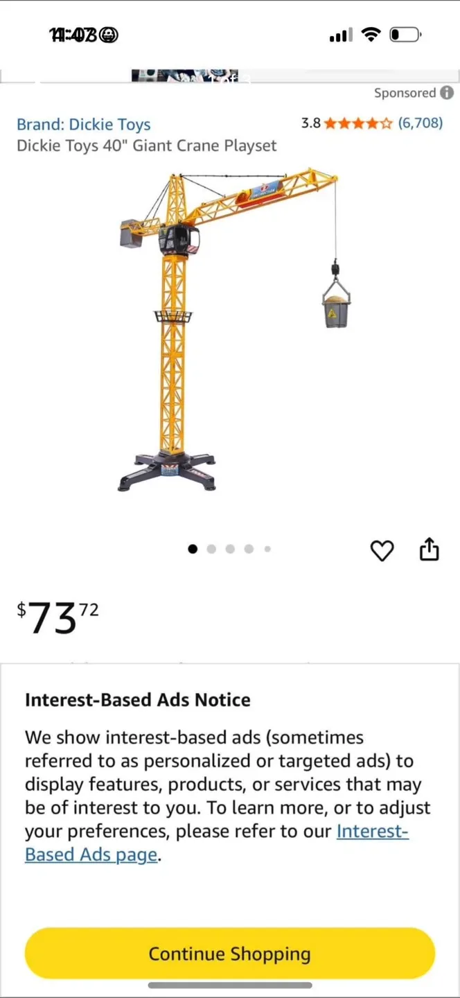 Dickie Toys 40" Giant Crane Playset thumbnail