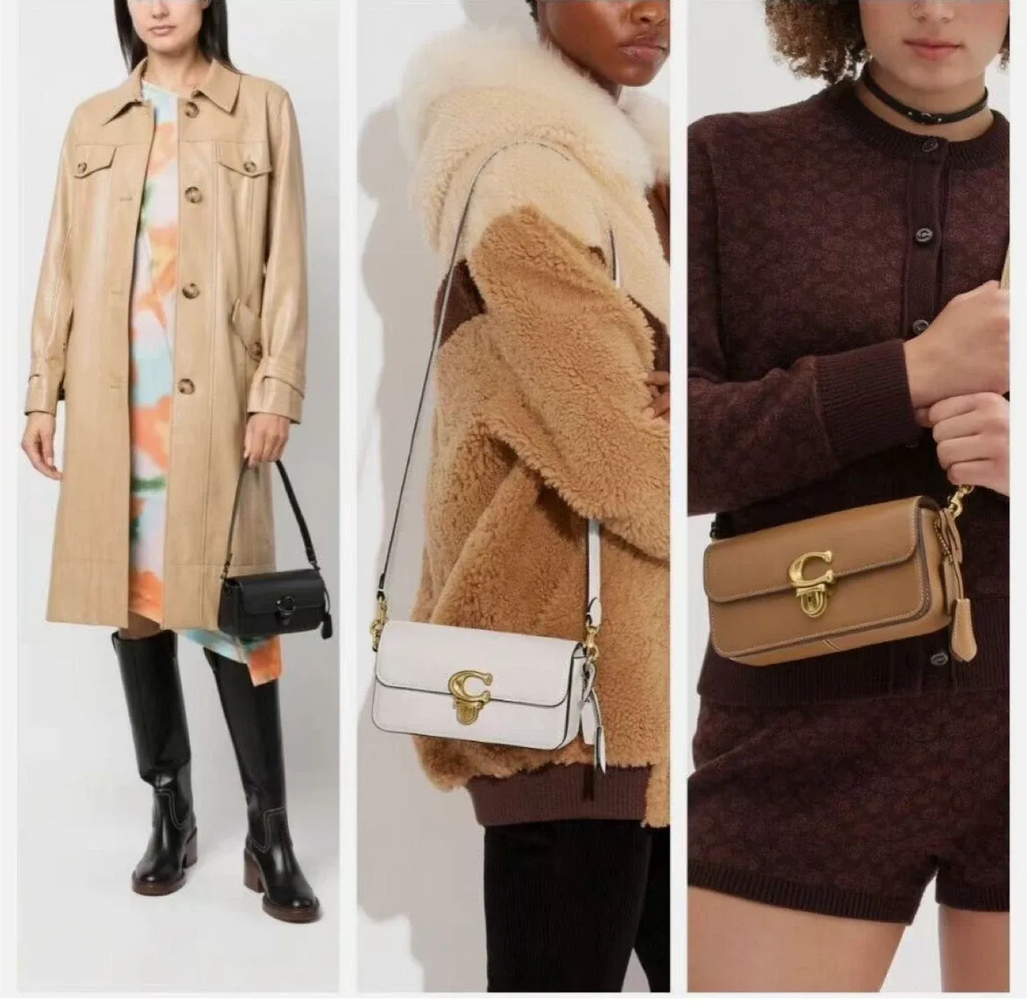 Glove-tanned Leather Studio Baguette Bag Crossbody image indicator(3)